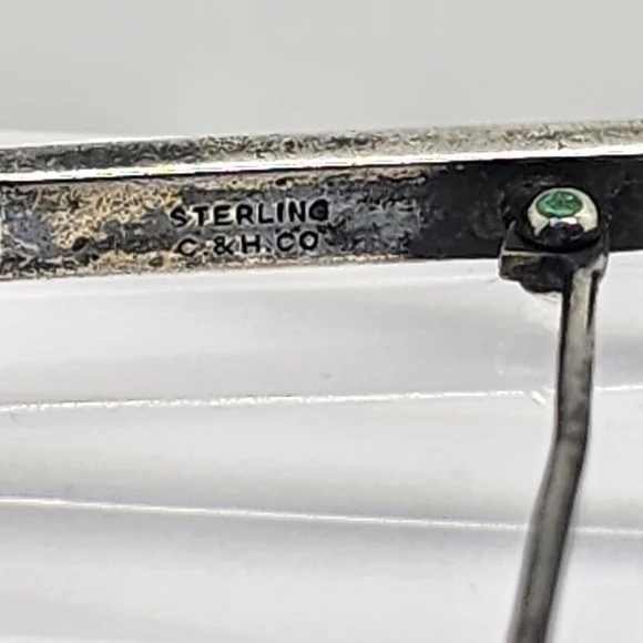 Sterling Sliver Seed Pearl Brooch Signed By C&H Co - Picture 4 of 15